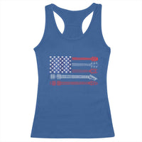 USA Flag Guitar Player Racerback Tank Top 4th of July Musician Guitarist - Wonder Print Shop