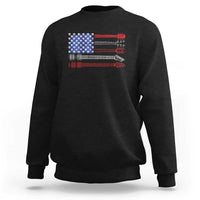 USA Flag Guitar Player Sweatshirt 4th of July Musician Guitarist - Wonder Print Shop