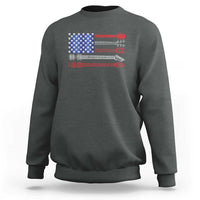 USA Flag Guitar Player Sweatshirt 4th of July Musician Guitarist - Wonder Print Shop