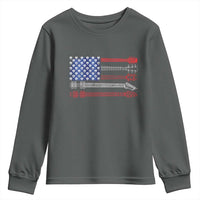 USA Flag Guitar Player Youth Sweatshirt 4th of July Musician Guitarist - Wonder Print Shop