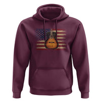 USA Flag Guitar Player Hoodie Retro 4th of July Musician Guitarist - Wonder Print Shop
