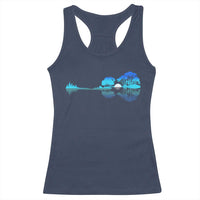 Guitar Lake Racerback Tank Top Retro Tree Shadow Acoustic Guitarist Musician - Wonder Print Shop