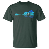 Guitar Lake T Shirt Retro Tree Shadow Acoustic Guitarist Musician - Wonder Print Shop
