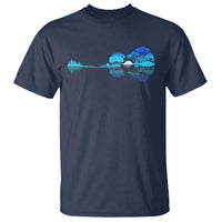 Guitar Lake T Shirt Retro Tree Shadow Acoustic Guitarist Musician - Wonder Print Shop