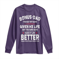 Bonus dad Long Sleeve Shirt Step Dad Fathers Day