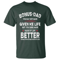 Bonus dad T Shirt Step Dad Fathers Day