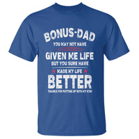 Bonus dad T Shirt Step Dad Fathers Day