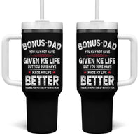 Bonus dad Tumbler With Handle Step Dad Fathers Day