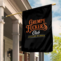 Grumpy Fuckers Club Lifetime Member Garden Flag Gag Gift Birthday Husband Dad Fathers Day