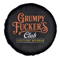 Grumpy Fuckers Club Lifetime Member Spare Tire Cover Gag Gift Birthday Husband Dad Fathers Day