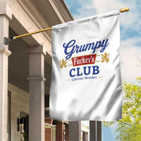 Grumpy Fuckers Club Lifetime Member Garden Flag Sarcastic Gag Gift Birthday Husband Dad Fathers Day