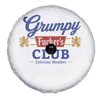 Grumpy Fuckers Club Lifetime Member Spare Tire Cover Sarcastic Gag Gift Birthday Husband Dad Fathers Day