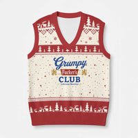 Grumpy Fuckers Club Lifetime Member V-Neck Knit Sweater Vest Sarcastic Gag Gift Birthday Husband Dad Fathers Day
