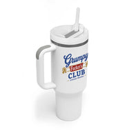 Grumpy Fuckers Club Lifetime Member Tumbler With Handle Sarcastic Gag Gift Birthday Husband Dad Fathers Day