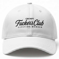 Vintage Grumpy Fuckers Club Lifetime Member Baseball Cap Gag Gift Birthday Husband Dad Fathers Day