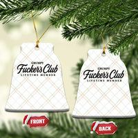 Vintage Grumpy Fuckers Club Lifetime Member Ceramic Ornament Gag Gift Birthday Husband Dad Fathers Day