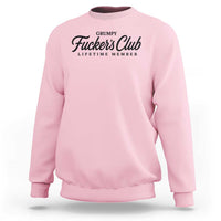 Vintage Grumpy Fuckers Club Lifetime Member Sweatshirt Gag Gift Birthday Husband Dad Fathers Day