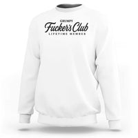 Vintage Grumpy Fuckers Club Lifetime Member Sweatshirt Gag Gift Birthday Husband Dad Fathers Day