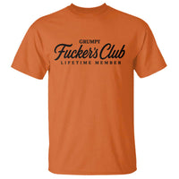 Vintage Grumpy Fuckers Club Lifetime Member T Shirt Gag Gift Birthday Husband Dad Fathers Day