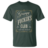 Vintage Grumpy Fuckers Club Lifetime Member T Shirt Retro Birthday Husband Dad Fathers Day