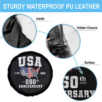 250th Anniversary USA Spare Tire Cover 4th of July America US Flag Patriotic 250 Years American Flag
