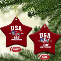 250th Anniversary USA Ceramic Ornament 4th of July America US Flag Patriotic 250 Years American Flag