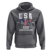 250th Anniversary USA Hoodie 4th of July America US Flag Patriotic 250 Years American Flag