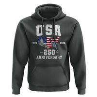 250th Anniversary USA Hoodie 4th of July America US Flag Patriotic 250 Years American Flag