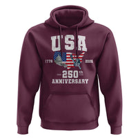 250th Anniversary USA Hoodie 4th of July America US Flag Patriotic 250 Years American Flag