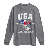 250th Anniversary USA Long Sleeve Shirt 4th of July America US Flag Patriotic 250 Years American Flag