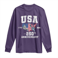 250th Anniversary USA Long Sleeve Shirt 4th of July America US Flag Patriotic 250 Years American Flag