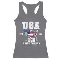 250th Anniversary USA Racerback Tank Top 4th of July America US Flag Patriotic 250 Years American Flag