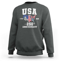 250th Anniversary USA Sweatshirt 4th of July America US Flag Patriotic 250 Years American Flag