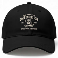 Cool Uncles Club Baseball Cap Retro Skater Uncle Still Cool Just Tired