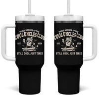 Cool Uncles Club Tumbler With Handle Retro Skater Uncle Still Cool Just Tired