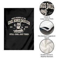 Cool Bonus Dads Club Garden Flag Retro Skater Fatherhood Still Cool Just Tired Funny Step Dad Gifts
