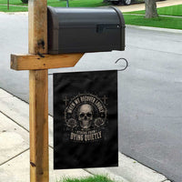 Addiction Recovery Garden Flag When We Recover Loudly Vintage Skull Graphic