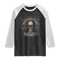 Addiction Recovery Raglan Shirt When We Recover Loudly Vintage Skull Graphic