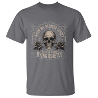Addiction Recovery T Shirt When We Recover Loudly Vintage Skull Graphic