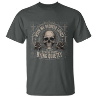 Addiction Recovery T Shirt When We Recover Loudly Vintage Skull Graphic