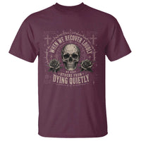Addiction Recovery T Shirt When We Recover Loudly Vintage Skull Graphic