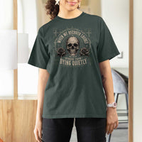 Addiction Recovery T Shirt For Women When We Recover Loudly Vintage Skull Graphic