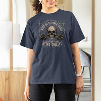 Addiction Recovery T Shirt For Women When We Recover Loudly Vintage Skull Graphic