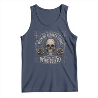 Addiction Recovery Tank Top When We Recover Loudly Vintage Skull Graphic