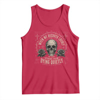 Addiction Recovery Tank Top When We Recover Loudly Vintage Skull Graphic