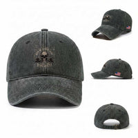 Addiction Recovery Washed Cotton Baseball Cap When We Recover Loudly Vintage Skull Graphic