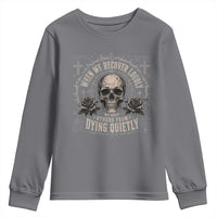 Addiction Recovery Youth Sweatshirt When We Recover Loudly Vintage Skull Graphic