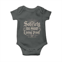 Sobriety Anniversary Baby Onesie Living Proof Sober Recovery Graphic