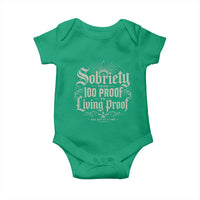 Sobriety Anniversary Baby Onesie Living Proof Sober Recovery Graphic
