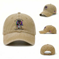 No Shame In My Recovery Game Washed Cotton Baseball Cap Messy Bun Semicolon Graphic